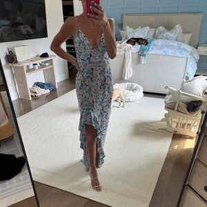 BRAND NEW Lovers + Friends Ahamani Gown- Meadow Floral Print with Ruffle Detail
